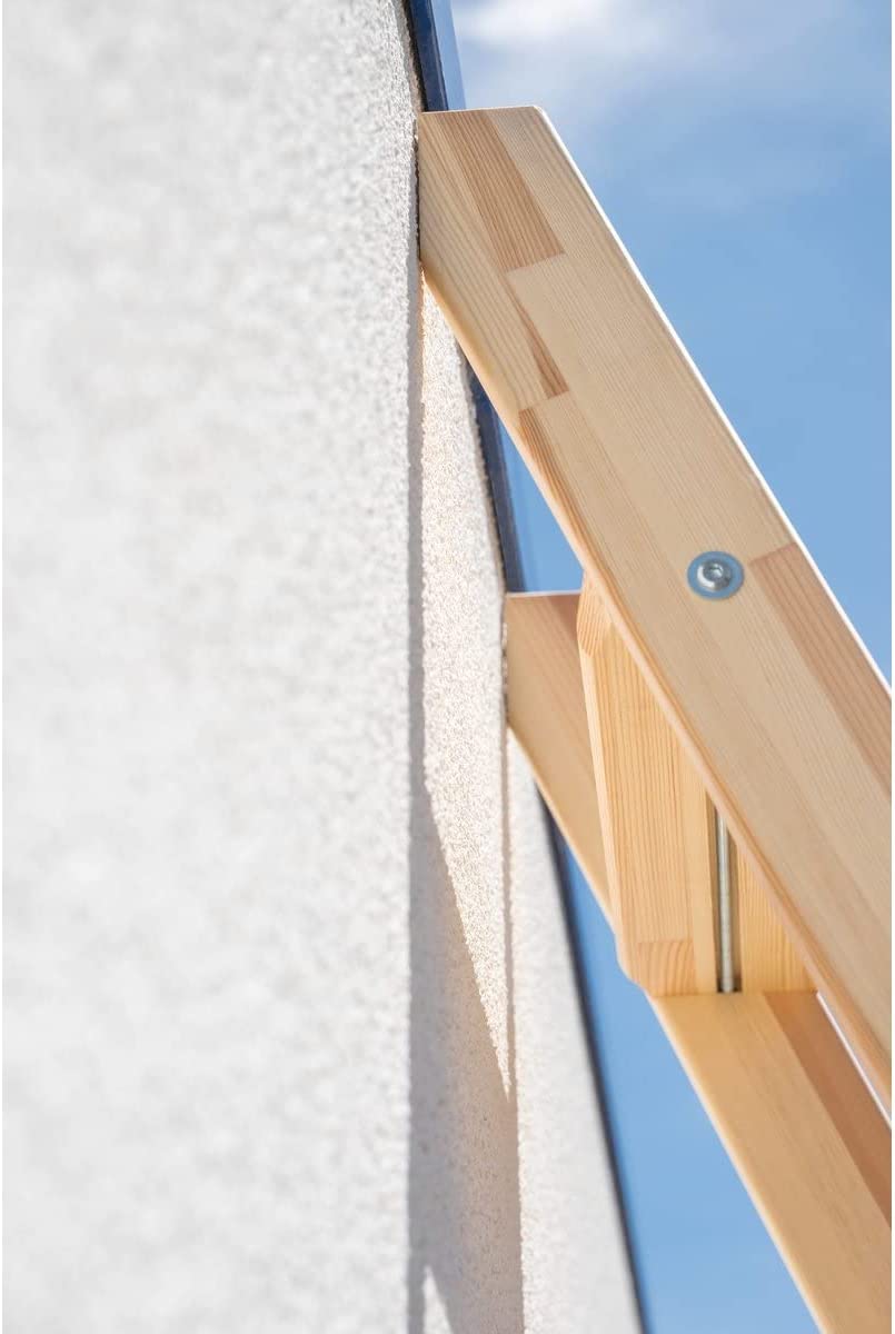 Stufen-Anlegeleiter Holz ohne Traverse, 8 Stufen