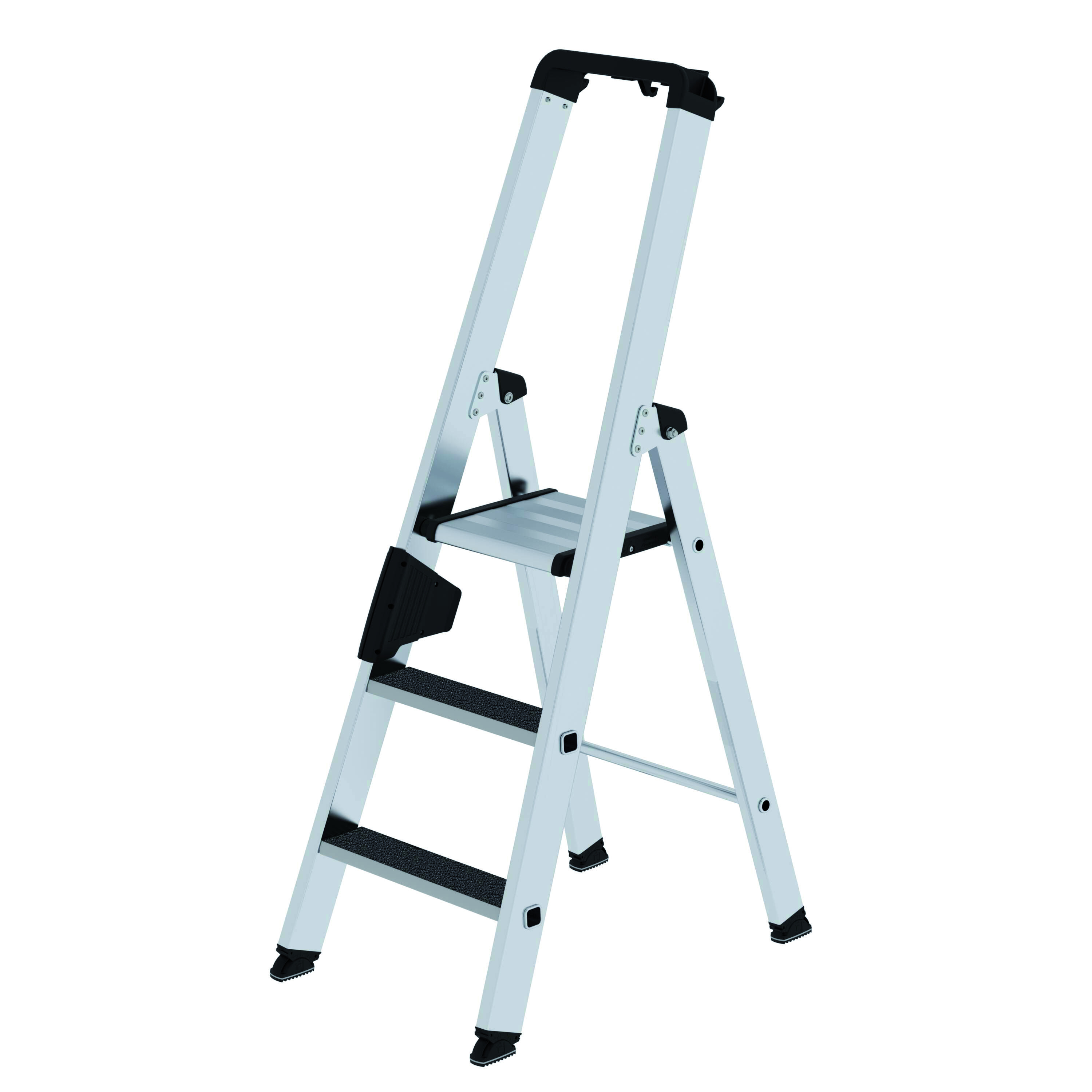 Stufen-Stehleiter, einseitig begehbar, mit clip-step R13 , 3 Stufen Stufen-Stehleiter, einseitig begehbar, mit clip-step R13, 12 Stufen