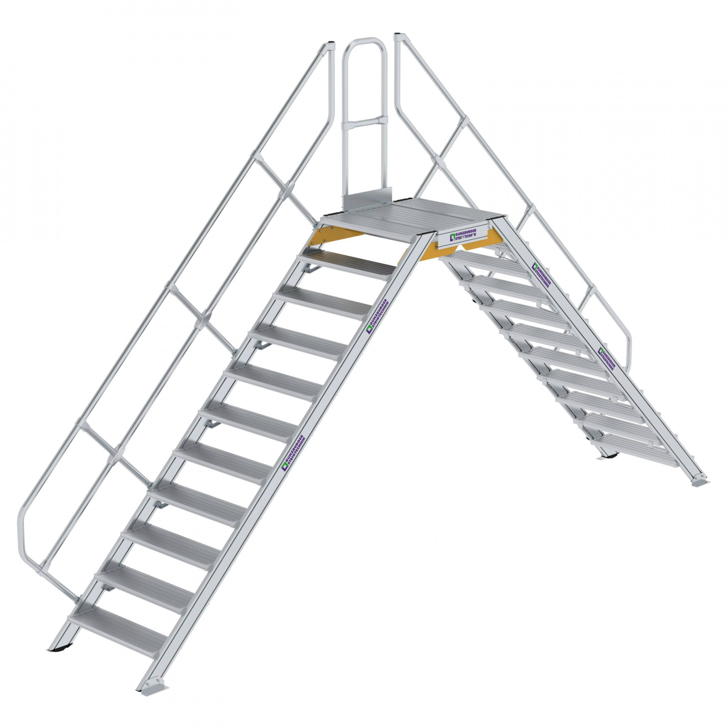 Aluminium-Überstieg 45°, Stufenbreite 800 mm, 3 Stufen Aluminium-Überstieg 45°, Stufenbreite 800 mm, 3 Stufen