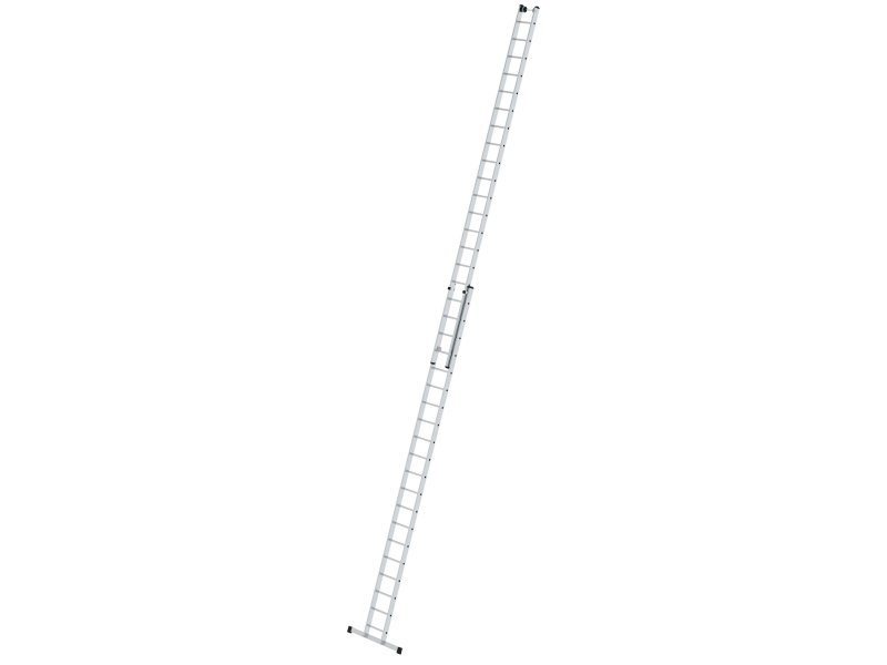 Sprossen-Schiebeleiter 2-teilig mit Standard-Traverse, 2x20 Sprossen Aluminium-Schiebeleiter 2-teilig mit Standard-Traverse , 2x8 Sprossen