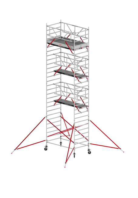 RS TOWER 52 Fahrgerüst - 5.20 m Arbeitshöhe - 1.35 m breit - 2.45 m Holzplattform - Safe-Quick® + Streben RS TOWER 52 Fahrgerüst - 5.20 m Arbeitshöhe - 1.35 m breit - 2.45 m Holzplattform - Safe-Quick® + Streben