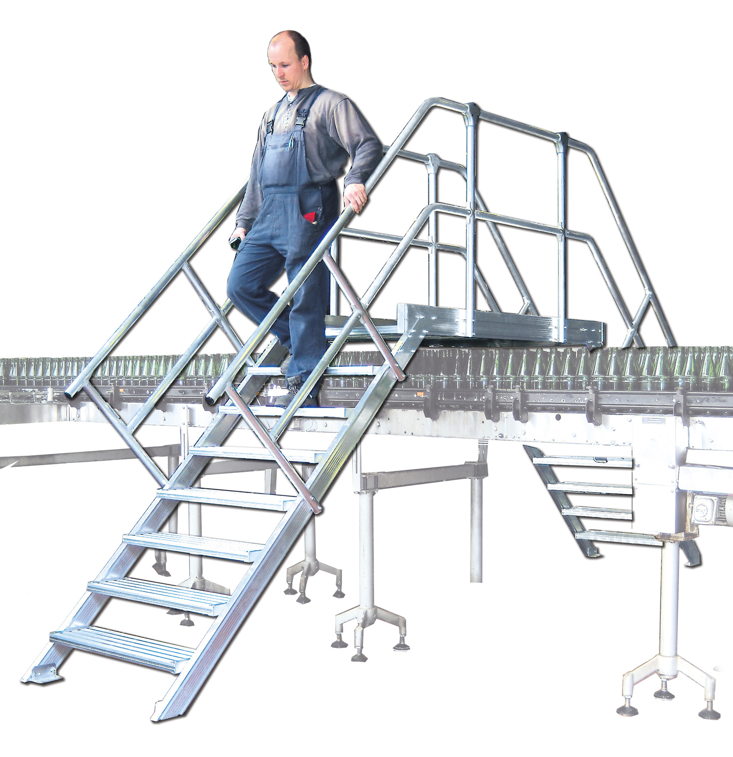 EUROLINE 512 ÜBERGANG 60° Übergang, 60° Steigwinkel, 600 mm Stufenbreite, 4 Stufen
