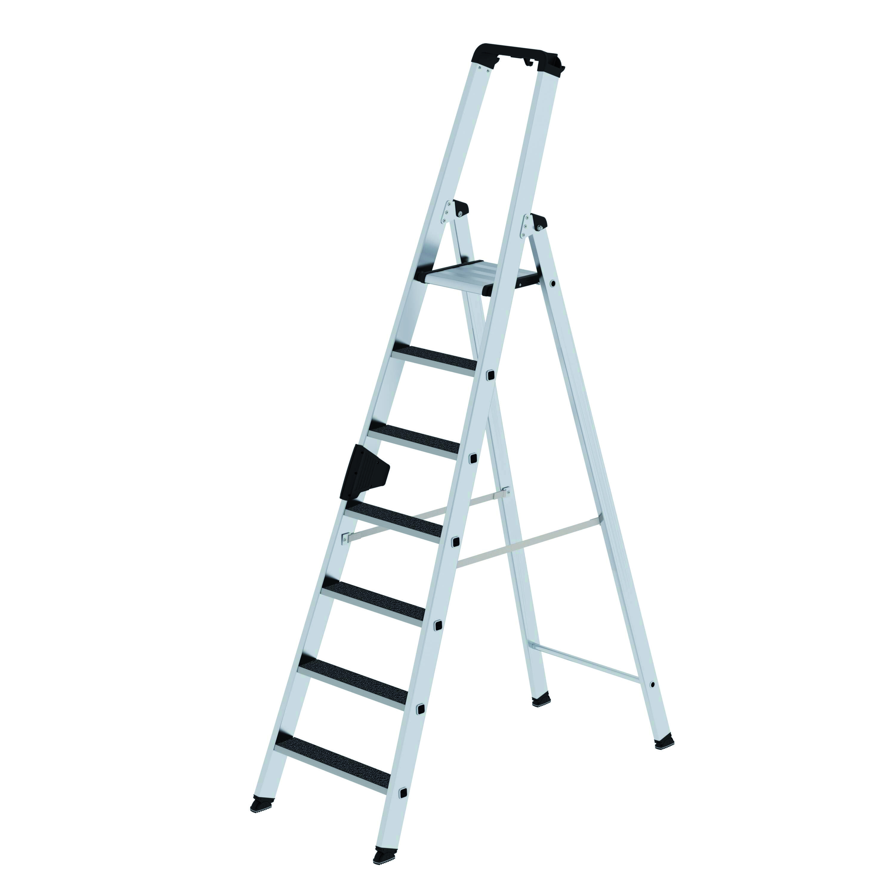 Stufen-Stehleiter, einseitig begehbar, mit clip-step R13 , 7 Stufen Stufen-Stehleiter, einseitig begehbar, mit clip-step R13, 12 Stufen