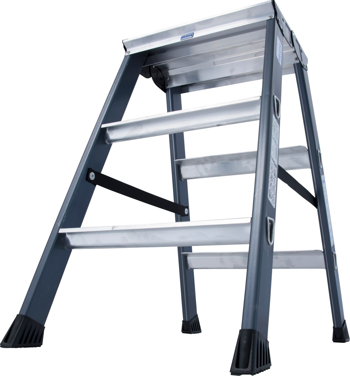 Monto Stufen-Doppelleiter SePro D eloxiert 2x3 Stufen