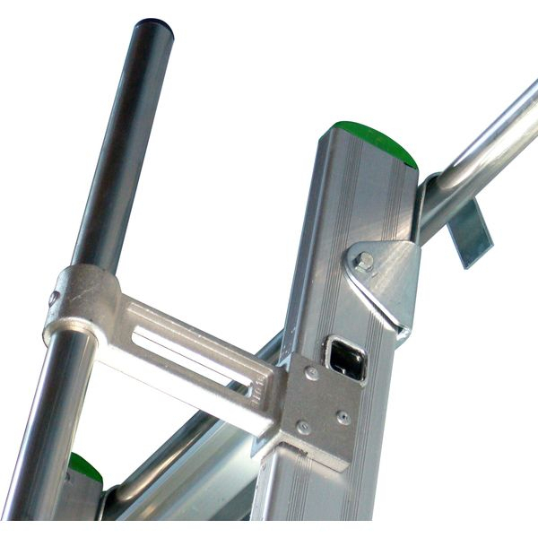 S 15/1, Pro Serie 600 Regaleinhängeleiter  aus Aluminium -mit Traverse (freier Zustand), 11 Stufen