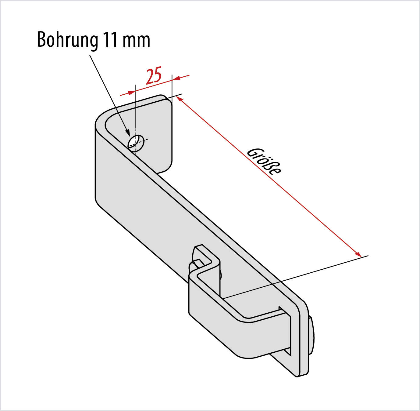 Standard-Wandhaken aus Aluminium