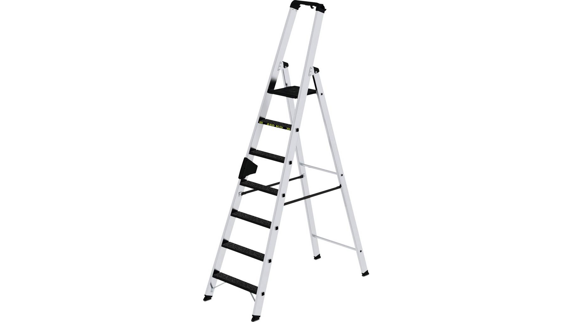 Stufen-Stehleiter, 250 kg, einseitig begehbar mit clip-step R13, 3 Stufen