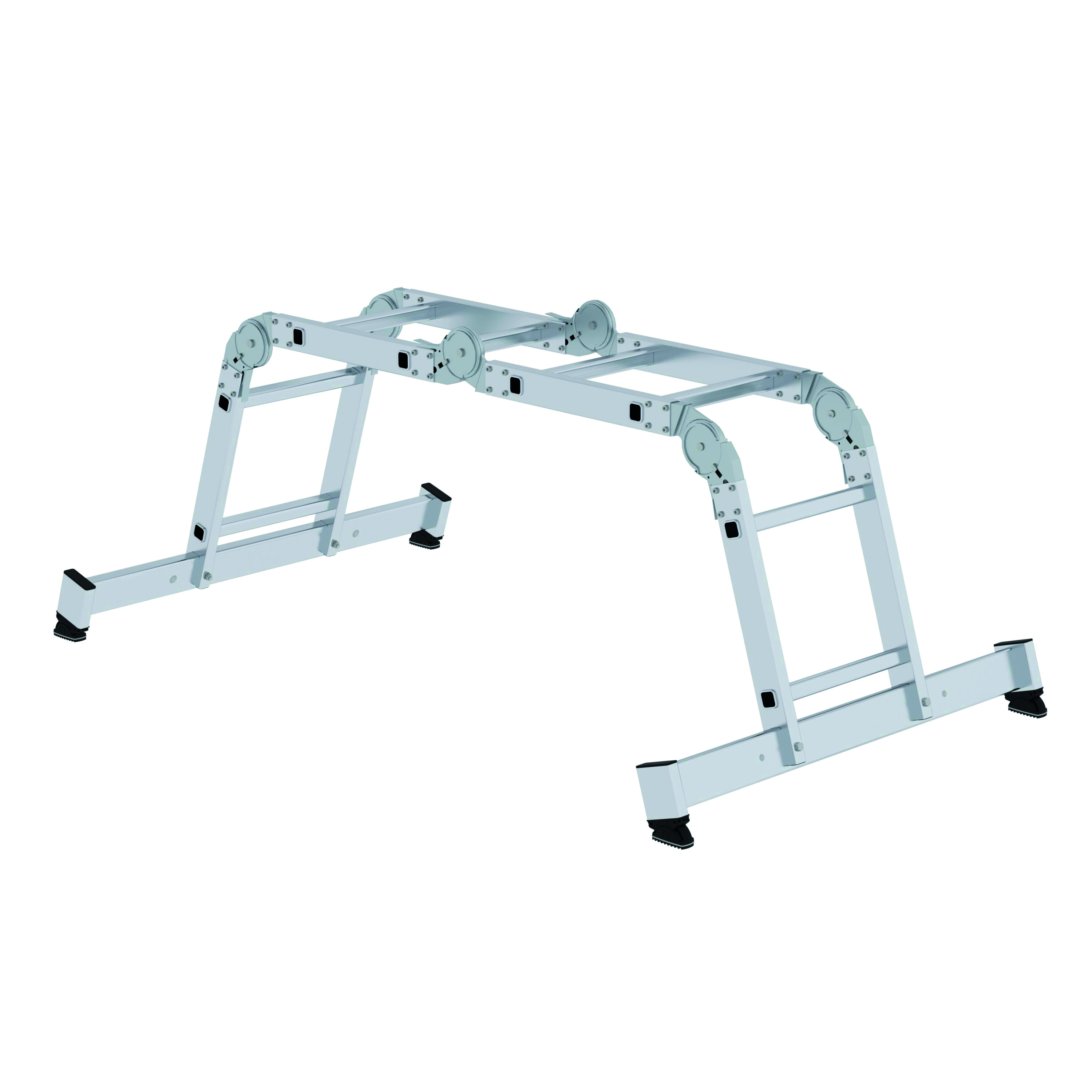 Vielzweckleiter 4-teilig mit nivello®-Traverse Vielzweckleiter 4-teilig mit nivello®-Traverse - 2x2+2x3 Sprossen