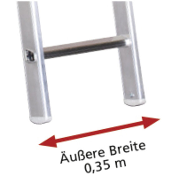 WORK line Alu-Sprossenanlegeleiter, 9 Sprossen WORK line Alu-Sprossenanlegeleiter, 9 Sprossen