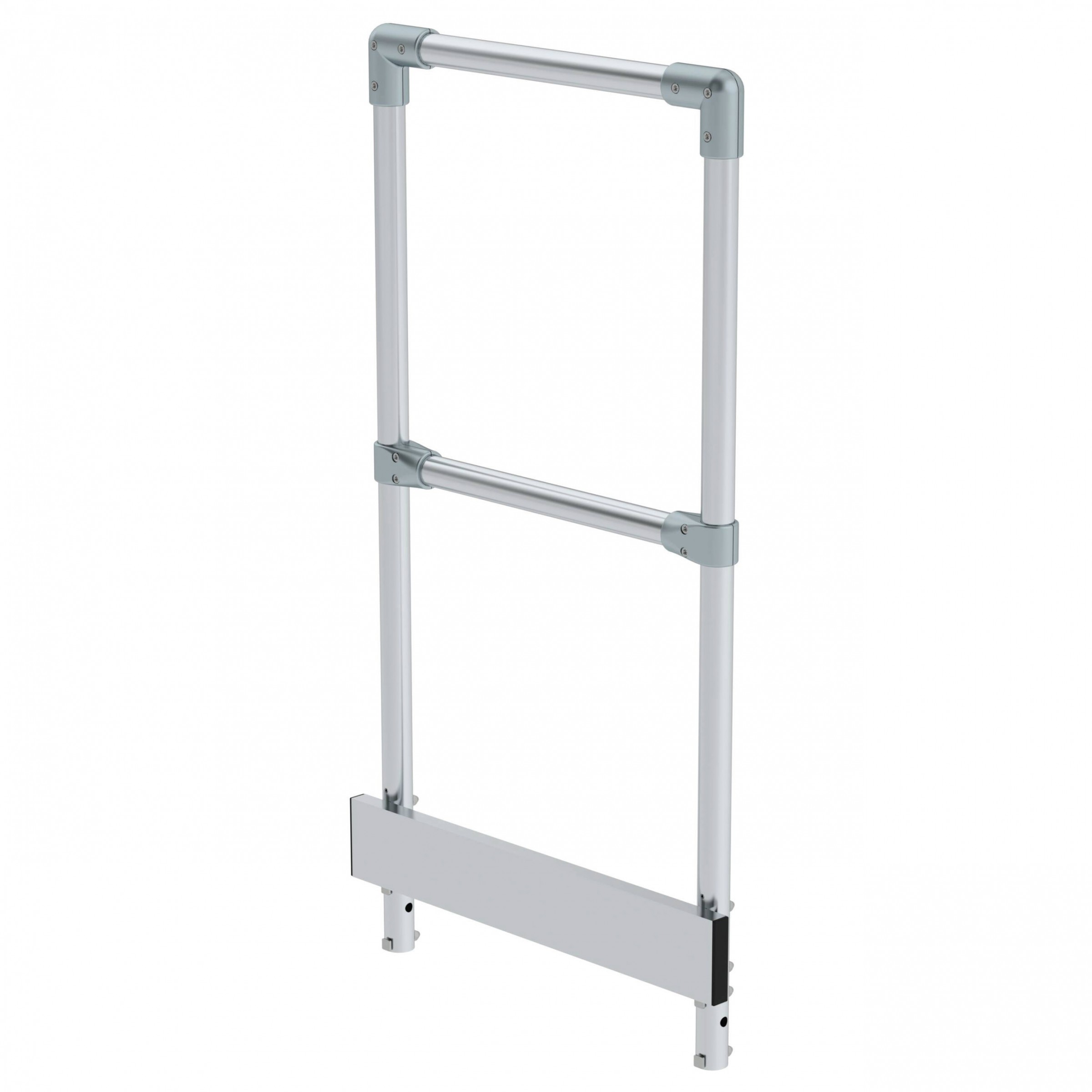 Stirnseitiges Geländer - 600 mm breit, silber