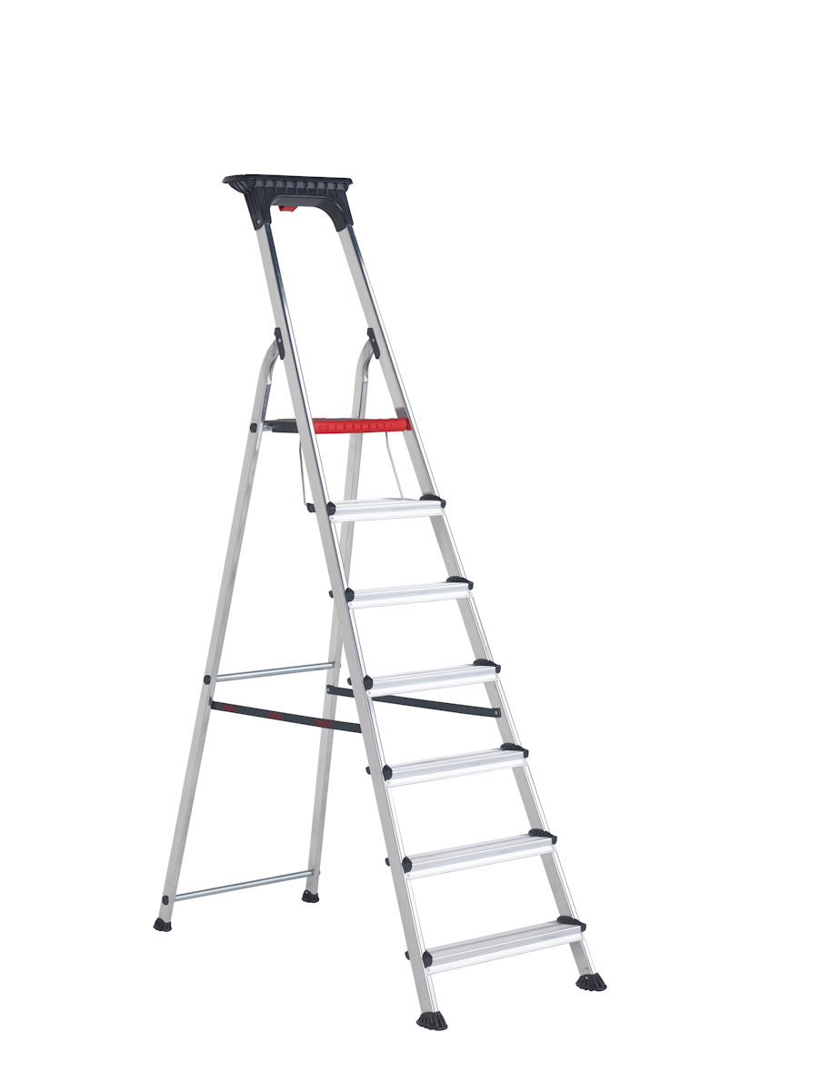 Double Decker - 7 Stufen Double Decker Stufenstehleiter, 3 Stufen