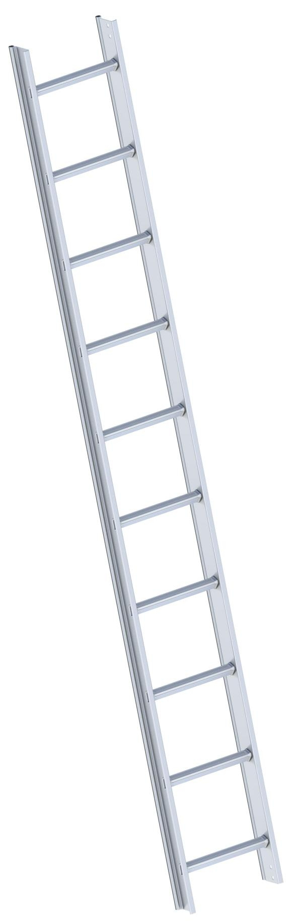 Dachauflegeleiter 1051 gem. DIN 4567-4, Aluminium natur, 7 Sprossen