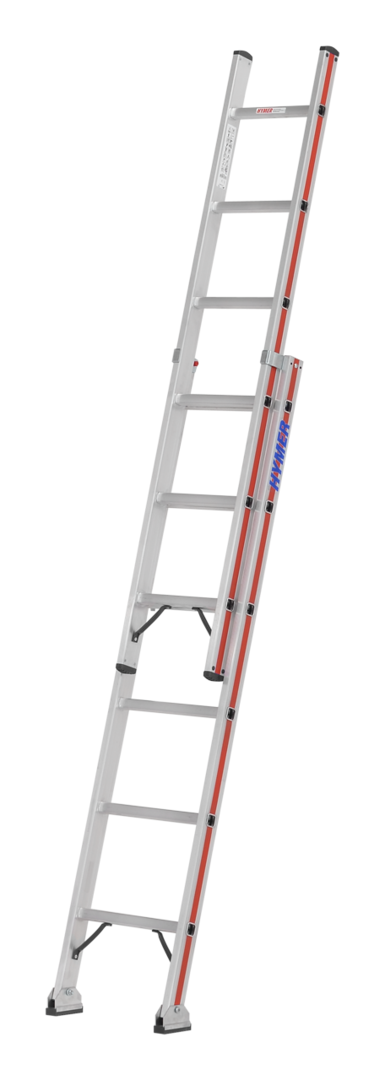Schiebeleiter, zweiteilig - 2x6 Sprossen/Stufen