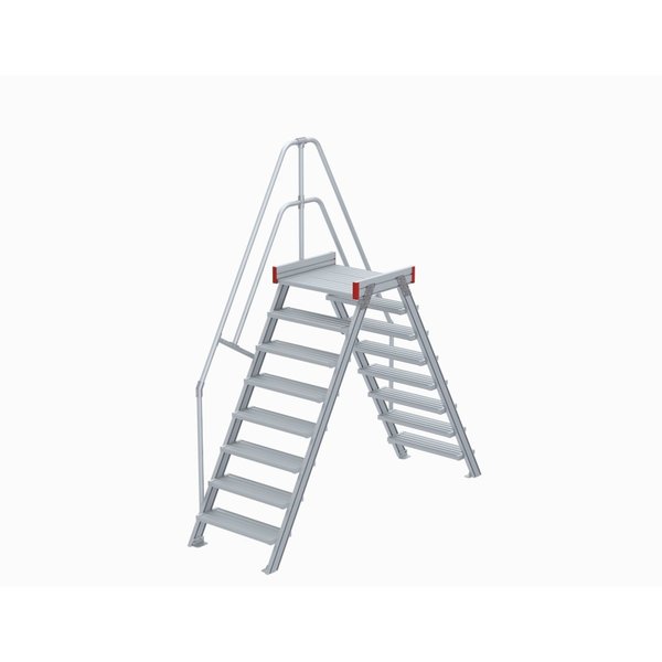 Übergang, 60° Steigwinkel, 600 mm Stufenbreite, 4 Stufen Übergang, 60° Steigwinkel, 600 mm Stufenbreite, 4 Stufen