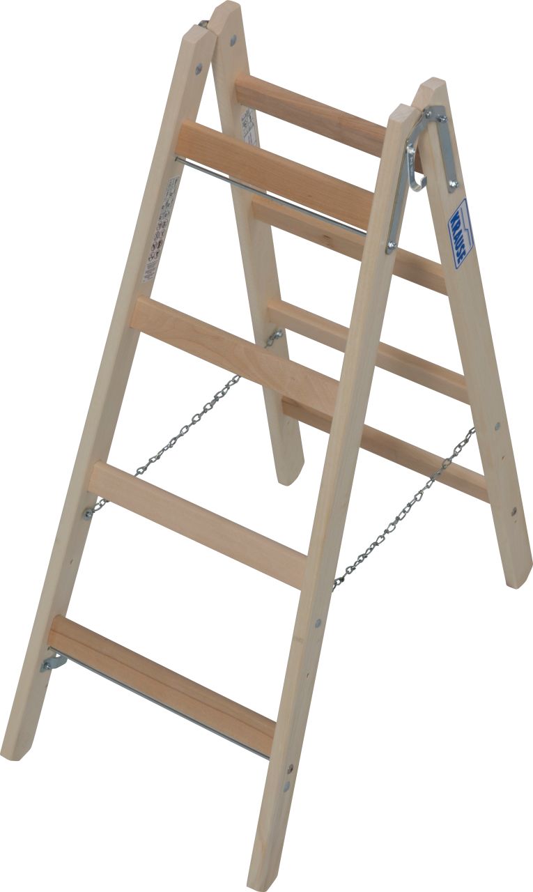 Stabilo Sprossen-Doppelleiter (Holz) 2x4 Sprossen