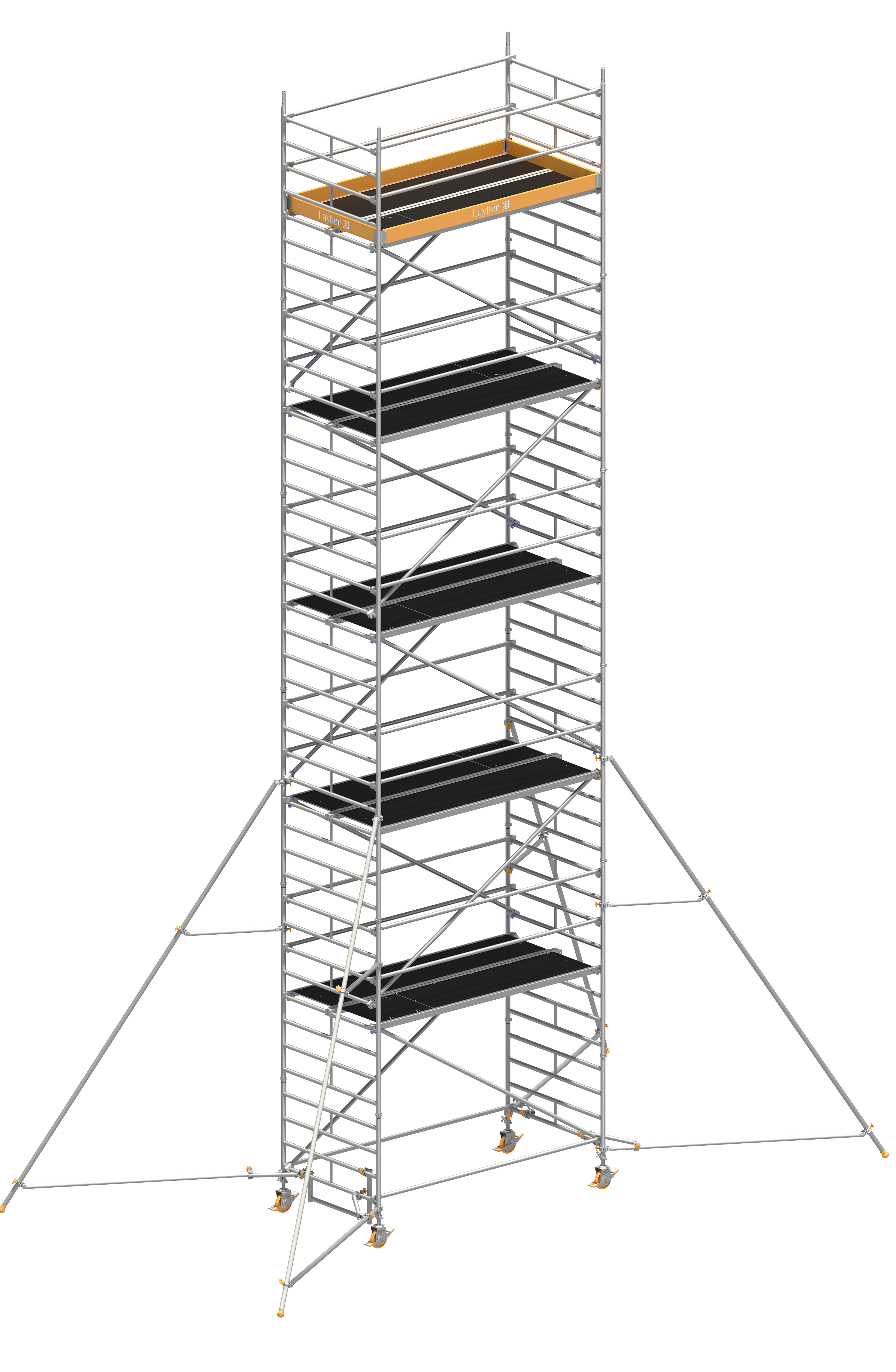 Uni Breit P2 mit Gerüststütze 5 m, Standhöhe 6,20 m