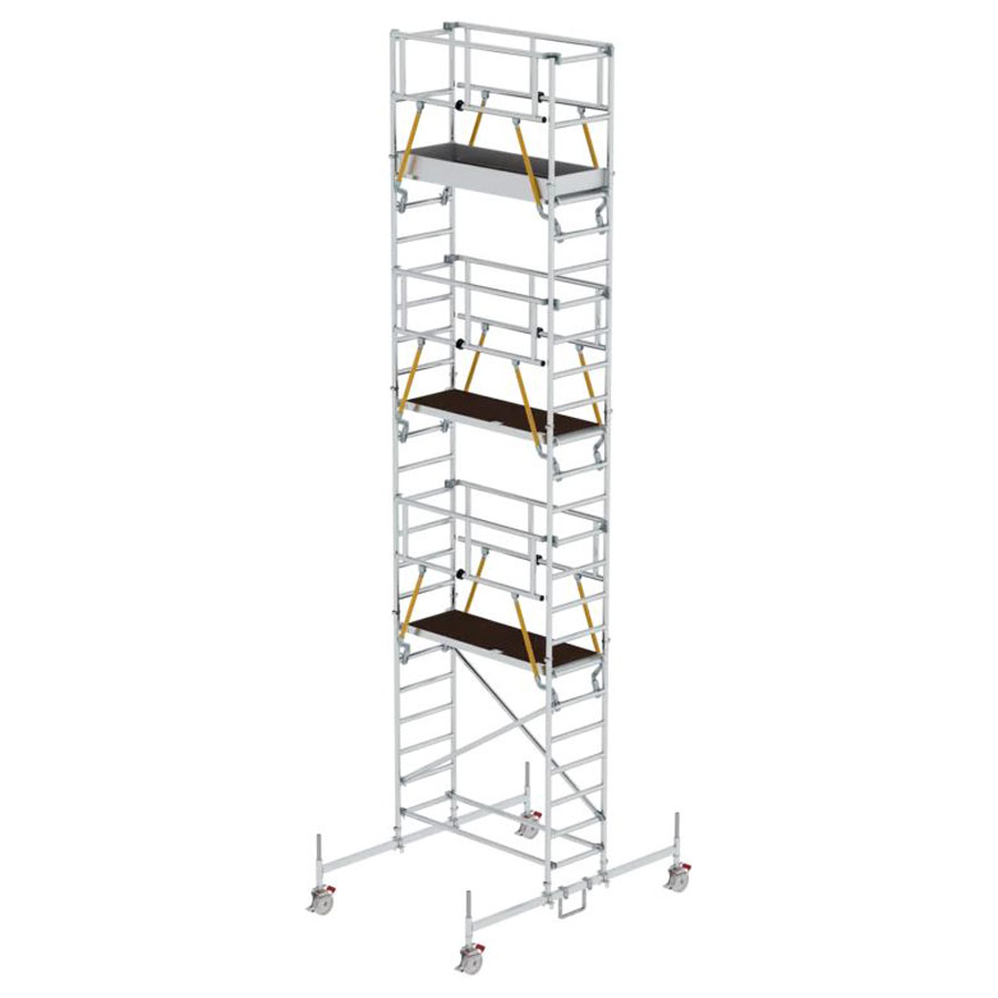 Rollgerüst SG mit Fahrbalken Plattformgröße 1,80 x 0,75 m Arbeitshöhe 9,74 m Rollgerüst SG mit Fahrbalken Plattformgröße 1,80 x 0,75 m Arbeitshöhe 9,74 m