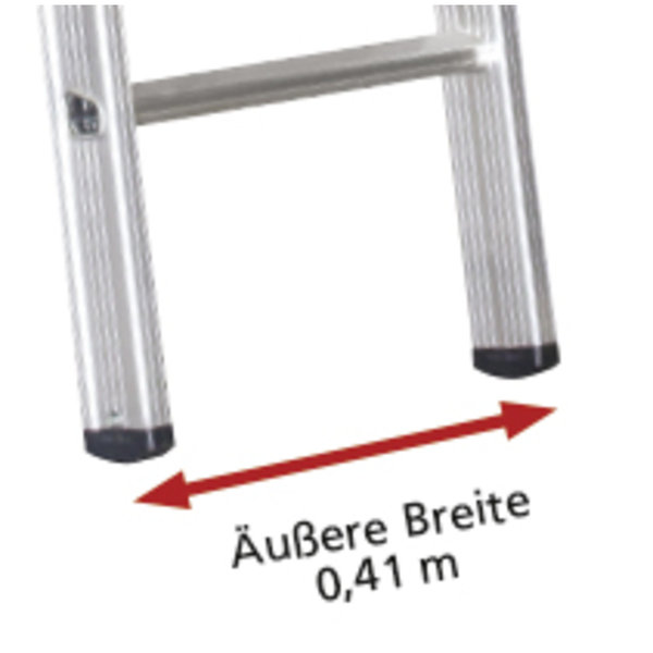 PREMIUM line Alu-Sprossenanlegeleiter, 8 Sprossen