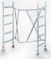 Z600 Klappgerüst COMPACT, doppelte Plattformbreite, Zarges GmbH CompactMaster 2T, Basispaket, Standhöhe 0,95 m