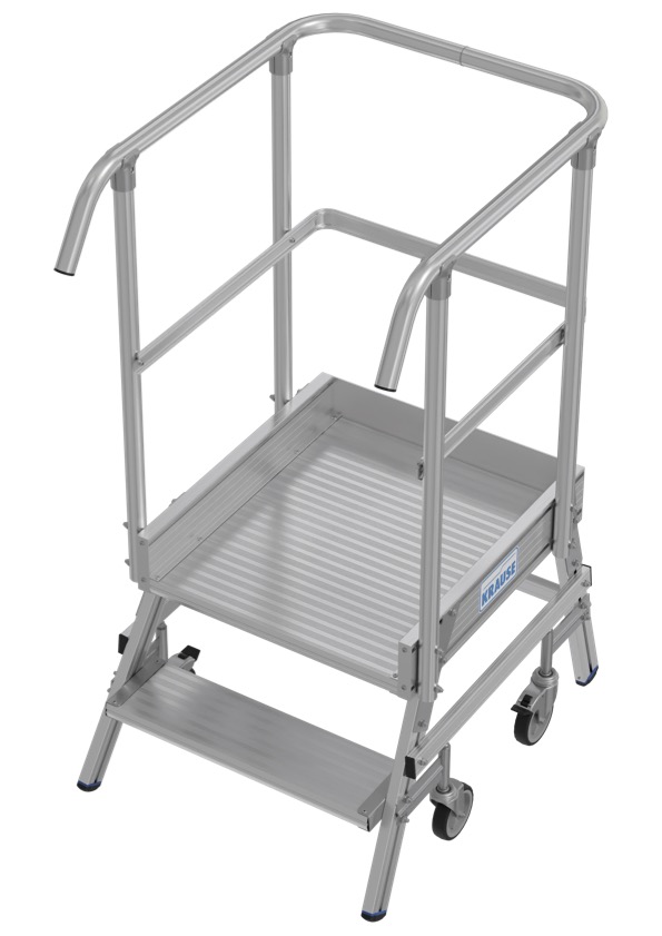STABILO PodestLeiter fahrbar, einseitig begehbar, 3 Stufen inklusive Plattform STABILO PodestLeiter fahrbar, einseitig begehbar, 3 Stufen inklusive Plattform