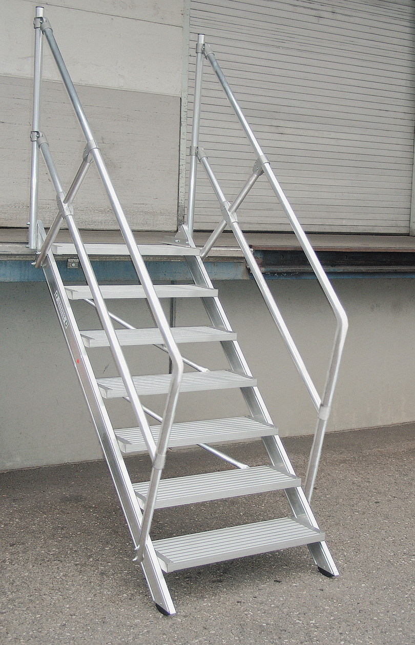 Aluminium-Treppe 45°, Stufenbreite 1000 mm, 4 Stufen