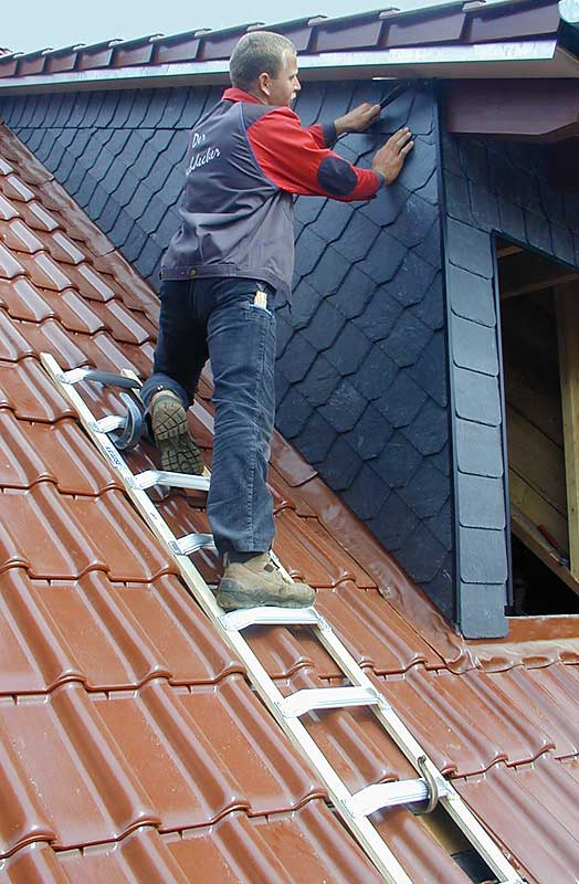 Einsatz Dachleiter DachLeiter mit 8 Sprossen aus Aluminium
