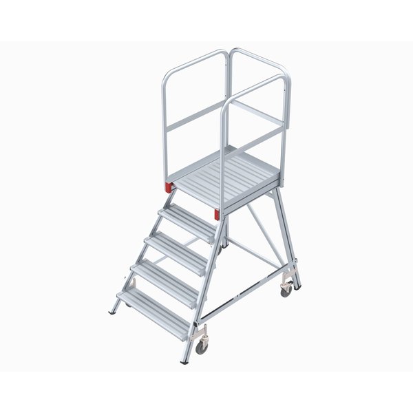 PREMIUM line Mobile Podesttreppe einseitig begehbar, 8 Stufen