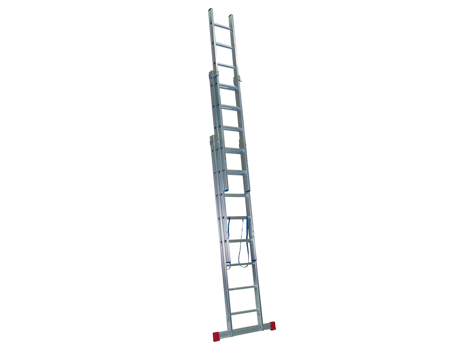 Mehrzweckleiter "Handwerkerausführung plus" 3-teilig, 41/47/53 cm breit mit Aussteifungsstreben an den Leiternteilen und an den Traversen, 3x12 Sprossen
