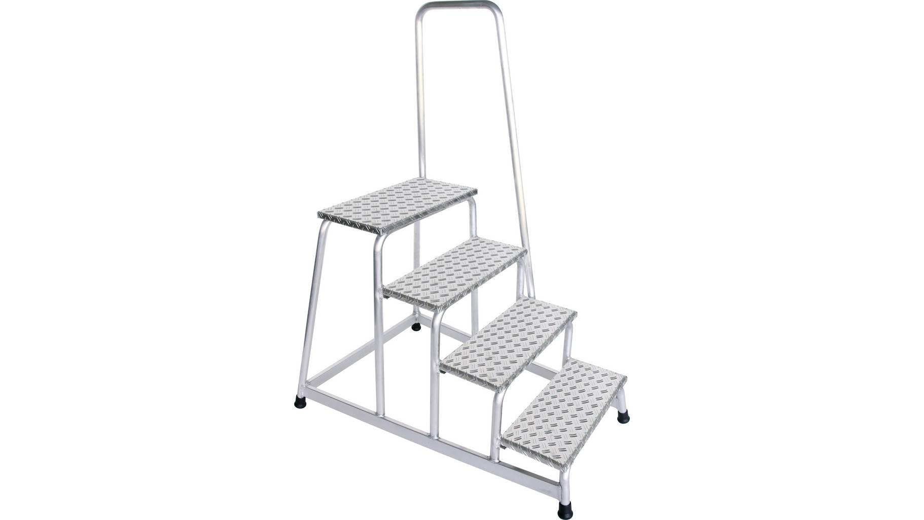 Aluminium-Arbeitspodest, starr, mit Handlauf, 4 Stufen Aluminium-Arbeitspodest, starr, mit Handlauf, 3 Stufen