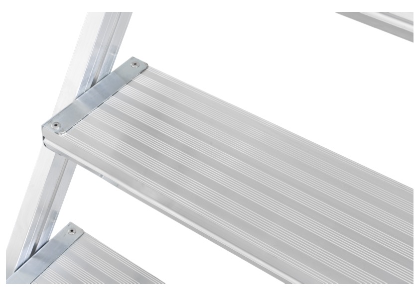 Stabilo Podestleiter fahrbar, beidseitig begehbar, 2 x 3 Sprossen inklusive Plattform