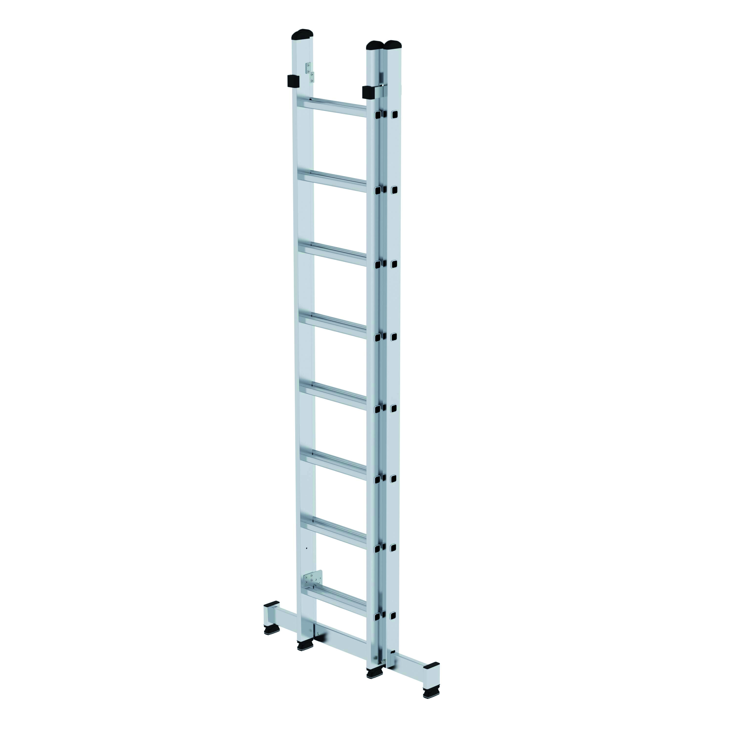 Mehrzweckleiter 2-teilig mit nivello®-Traverse Mehrzweckleiter 2-teilig mit nivello®-Traverse - 2x8 Sprossen