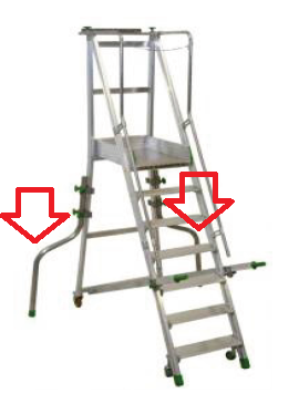 2 große Ausleger für Podesttreppe PRO SERIE 600 (von CA8/275 bis CA14/400 Größe) 2 große Ausleger für Podesttreppe PRO SERIE 600 (von CA8/275 bis CA14/400 Größe)
