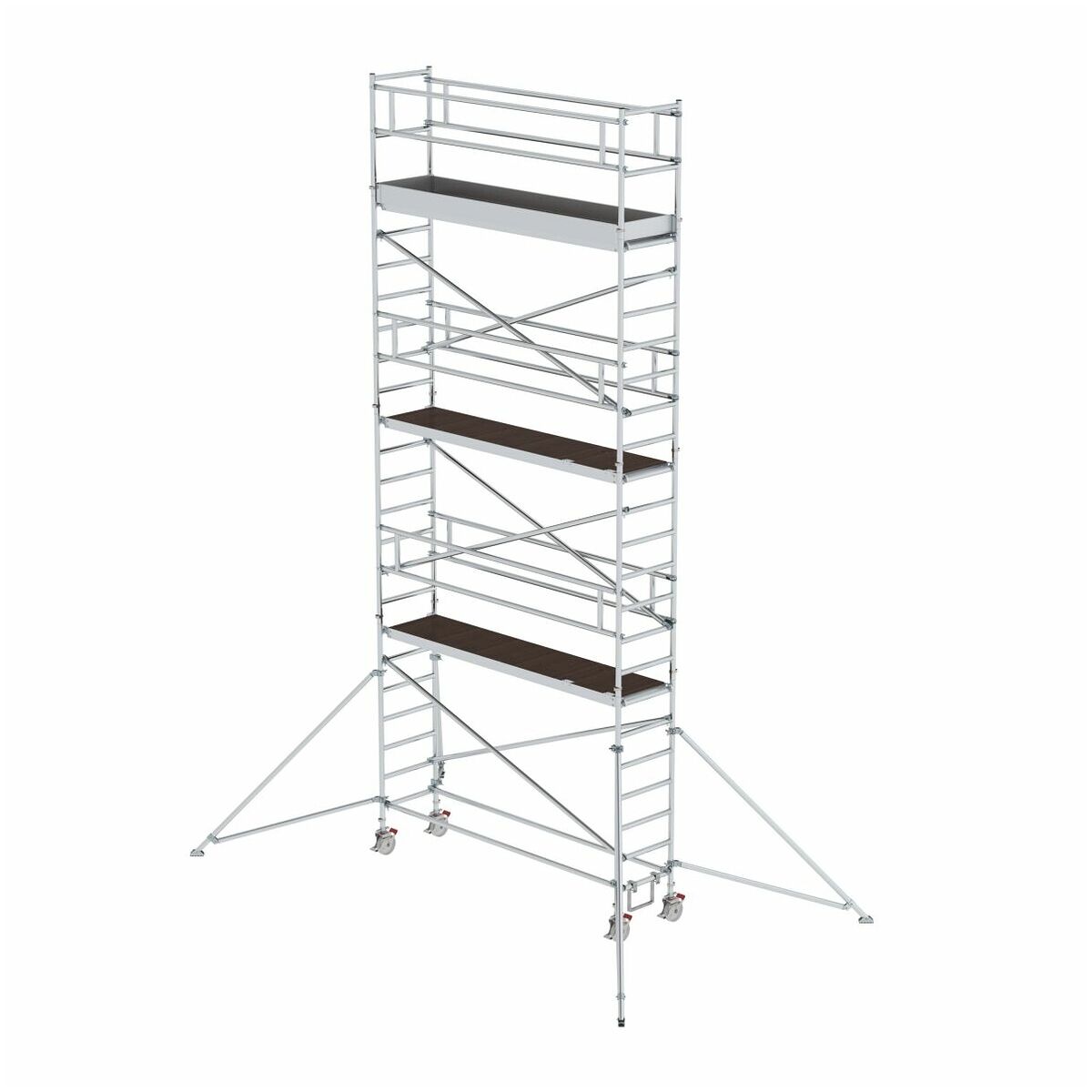 Aluminium-Rollgerüst mit Ausleger, Plattformgröße 3,00 x 0,75 m, Standhöhe 3,07 m Aluminium-Rollgerüst mit Ausleger, Plattformgröße 3,00 x 0,75 m, Standhöhe 3,07 m