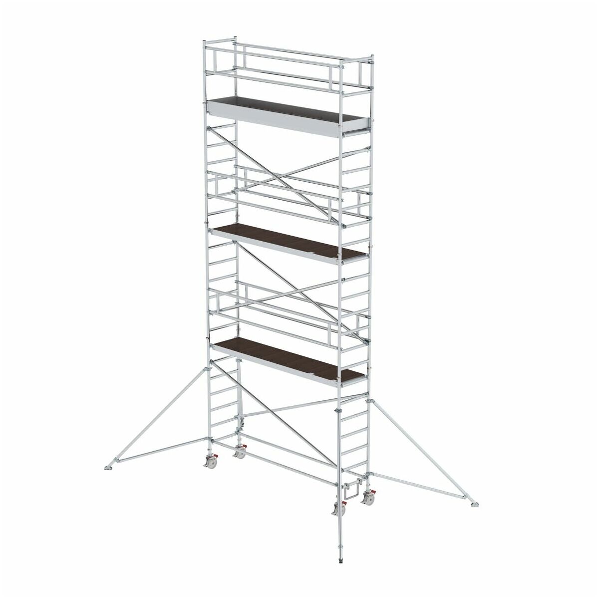 Aluminium-Rollgerüst mit Ausleger, Plattformgröße 3,00 x 0,75 m, Standhöhe 3,07 m