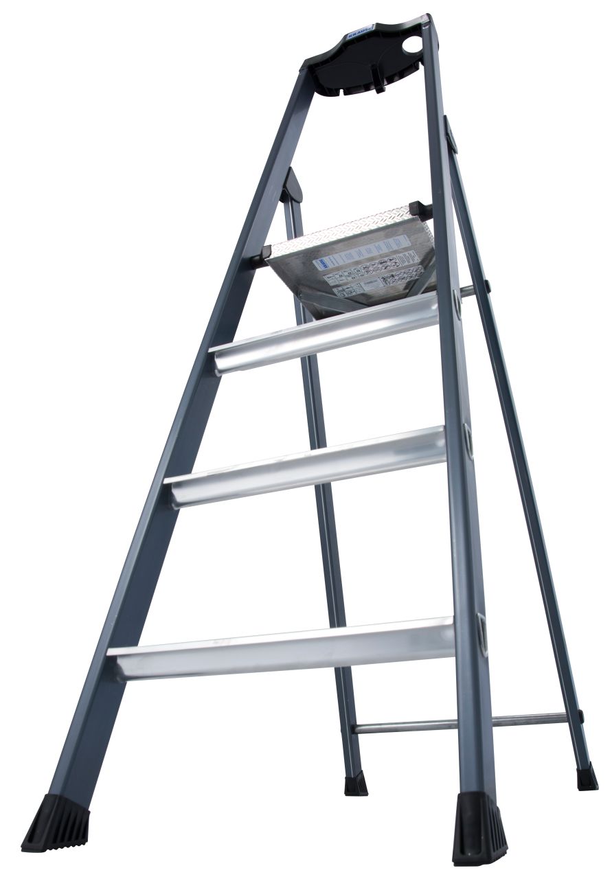 MONTO Stufen-Stehleiter SePro S eloxiert 4 Stufen