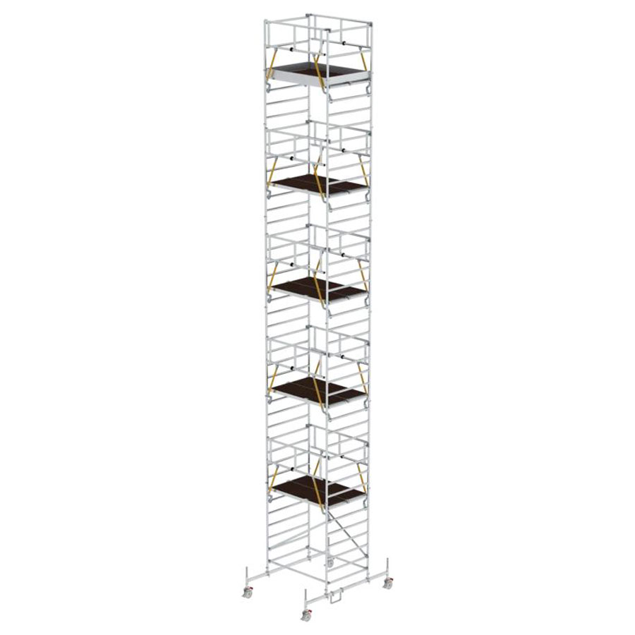 Rollgerüst SG mit Fahrbalken und Doppel-Plattform 1,80 x 1,35 m, Arbeitshöhe 5,07 m Rollgerüst SG mit Fahrbalken und Doppel-Plattform 1,80 x 1,35 m, Arbeitshöhe 5,07 m