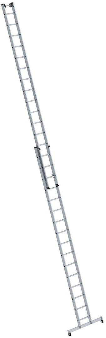 Aluminium-Schiebeleiter 2-teilig, mit nivello®-Traverse, 2x16 Sprossen Aluminium-Schiebeleiter 2-teilig mit nivello®-Traverse - 2x18 Sprossen