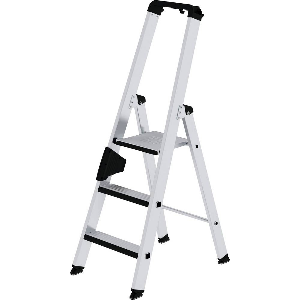 Stufen-Stehleiter, einseitig begehbar, mit relax step® , 3 Stufen Stufen-Stehleiter einseitig begehbar mit relax step®, 6 Stufen