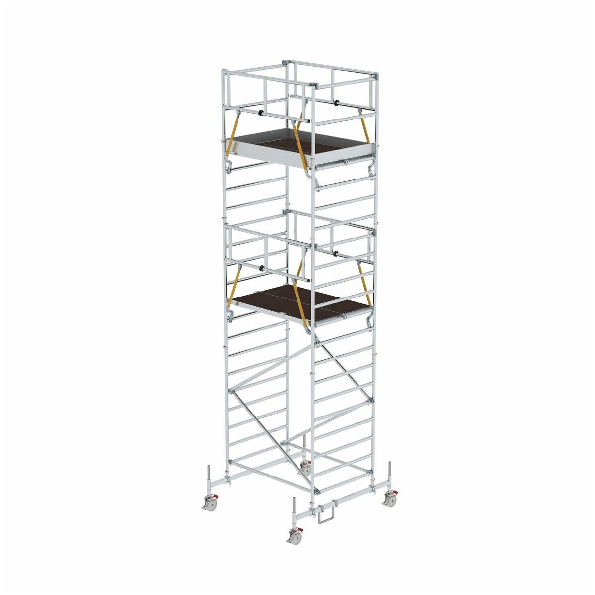 Rollgerüst SG mit Fahrbalken und Doppel-Plattform 1,80 x 1,35 m, Arbeitshöhe 5,07 m Rollgerüst SG mit Fahrbalken und Doppel-Plattform 1,80 x 1,35 m, Arbeitshöhe 5,07 m