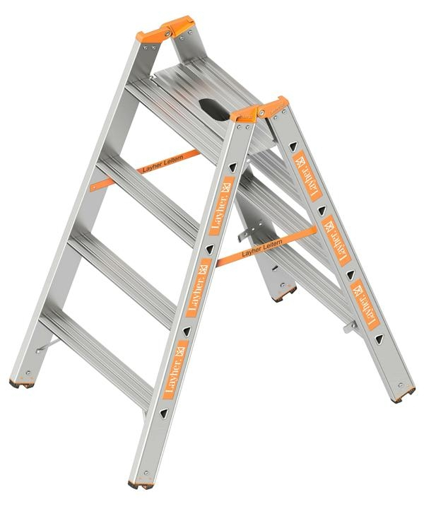 Alu-Schwerlasttritt TOPIC 1043.3,  2x 4 Stufen