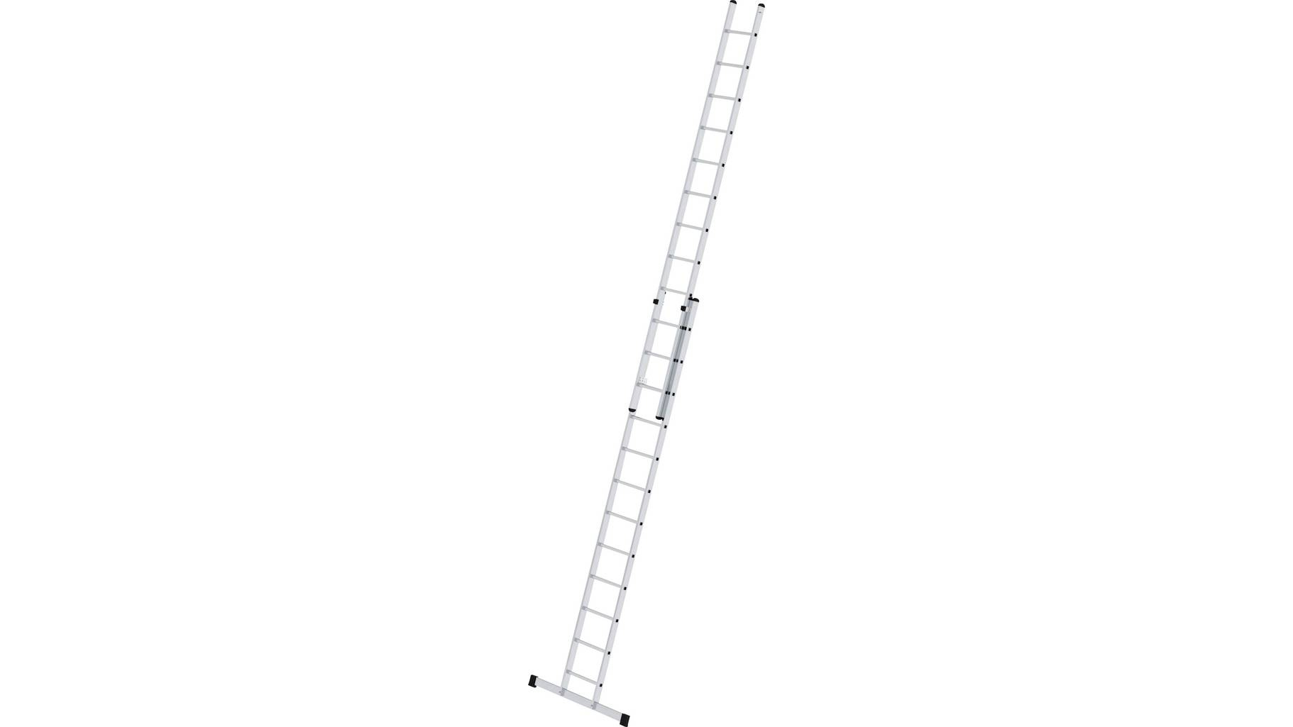 Aluminium-Schiebeleiter 2-teilig mit Standard-Traverse ,  2x8 Sprossen