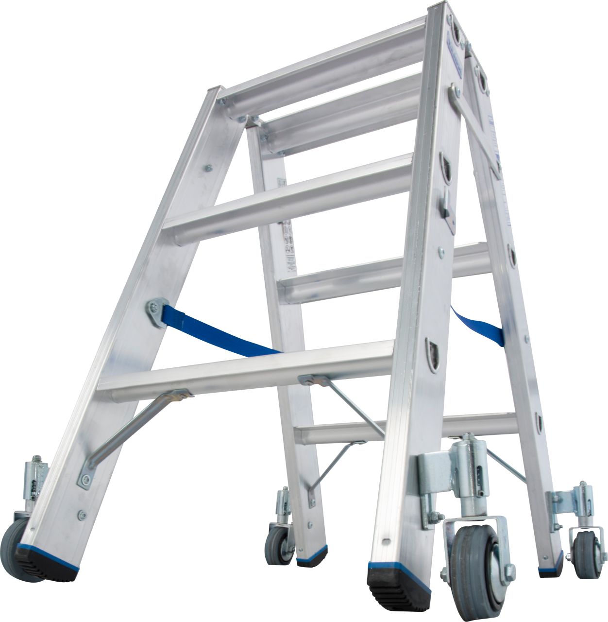 Stabilo Stufen-Doppelleiter, fahrbar 2x3 Stufen