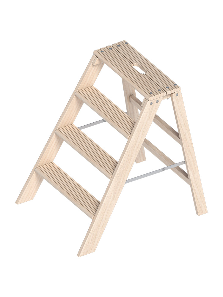 Klappbarer Holzstufentritt 1055, 3 Stufen