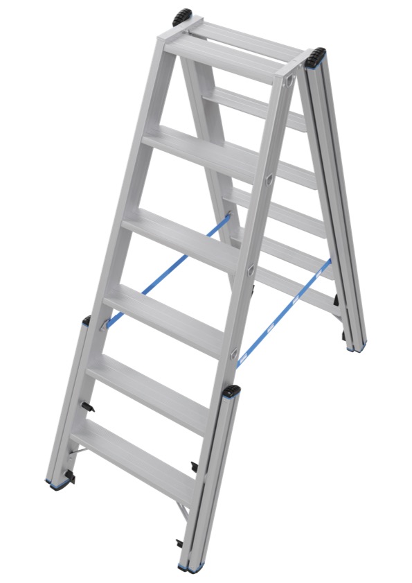 STABILO Teleskop-Stufen-DoppelLeiter, 2x5 Stufen STABILO Teleskop-Stufen-DoppelLeiter, 2x5 Stufen