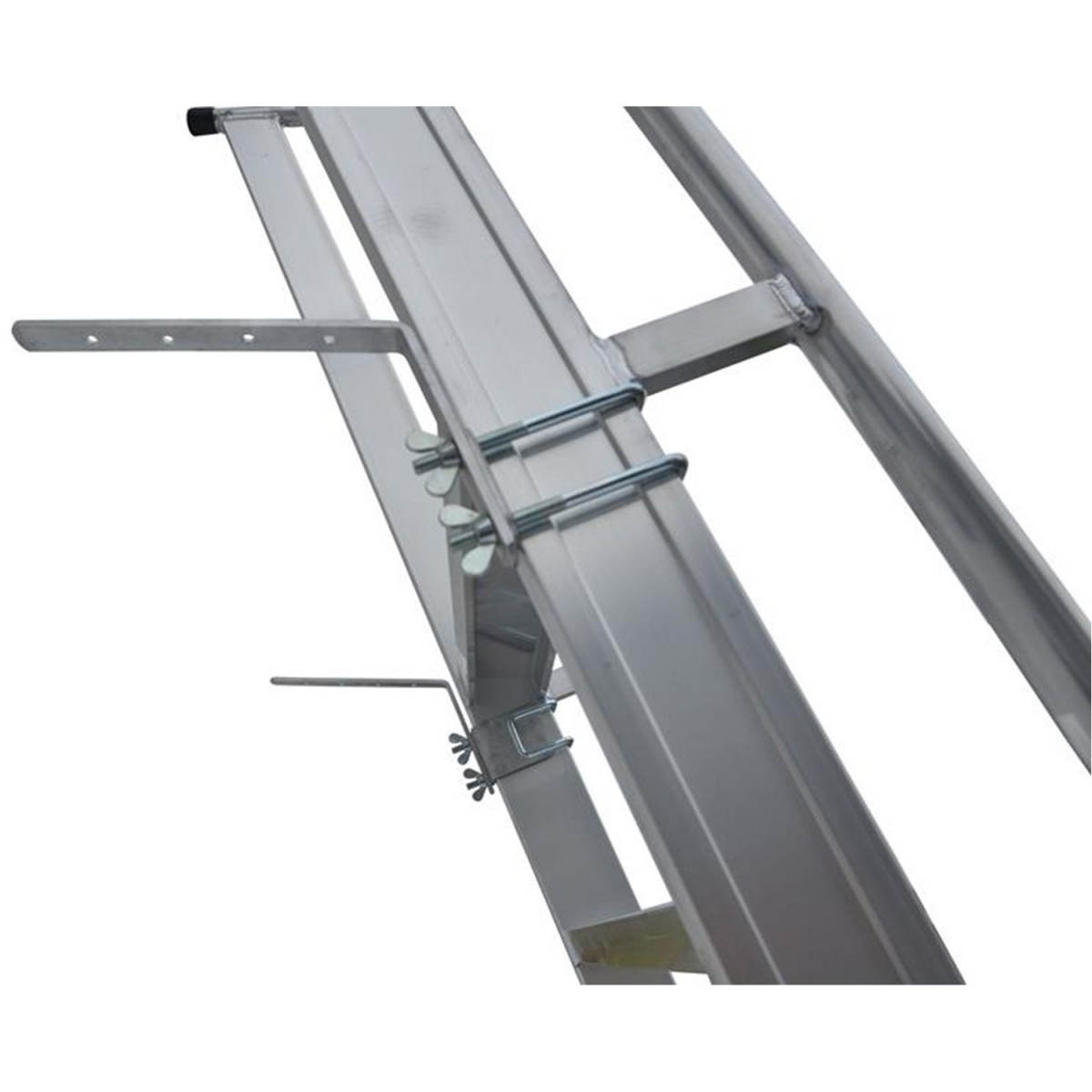Stufenanlegeleiter "Industrieausführung", 60 cm breit, mit Handlauf, Anti-Rutsch und Befestigungsmaterial, 13 Stufen
