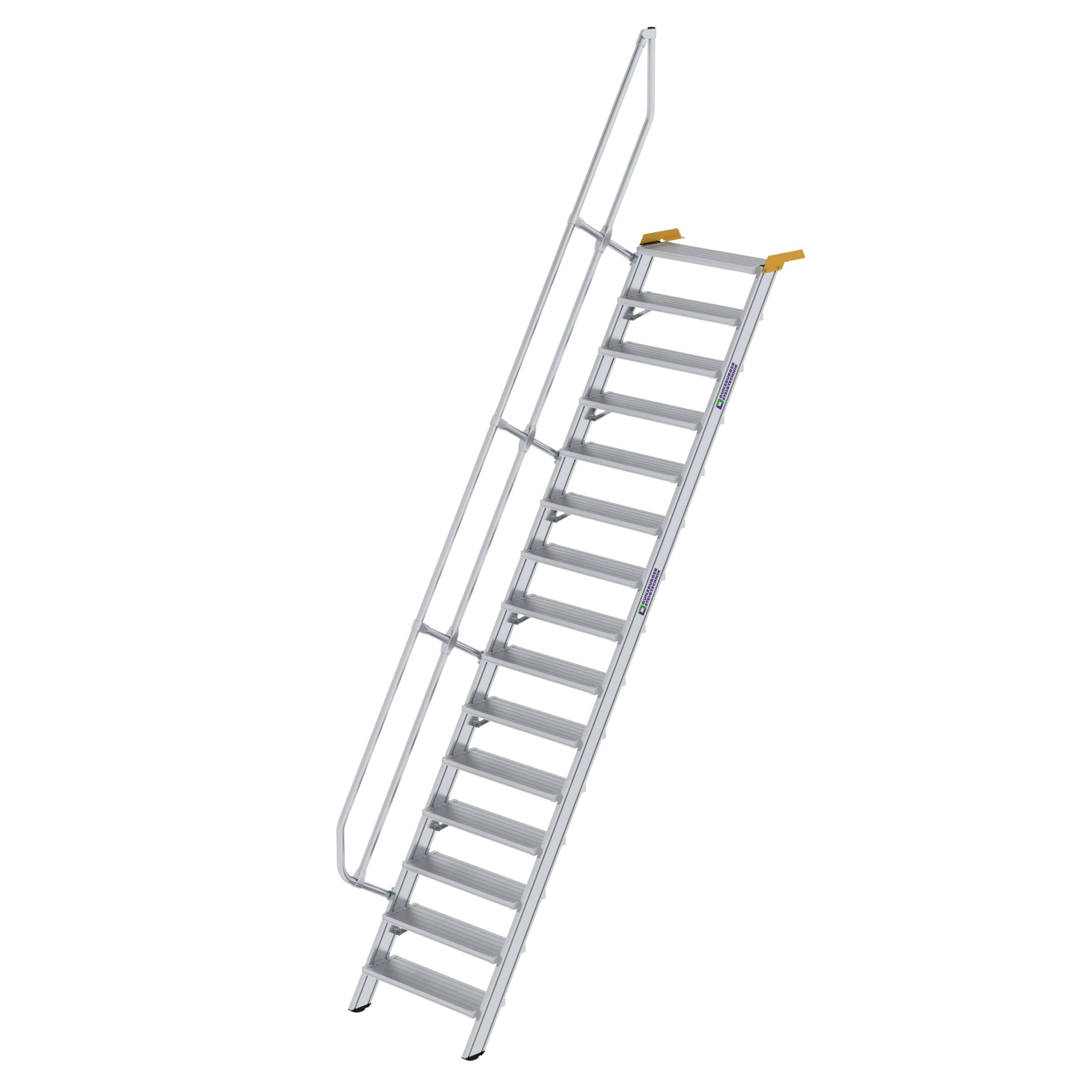 Aluminium-Treppe 60°, Stufenbreite 800 mm, 9 Stufen