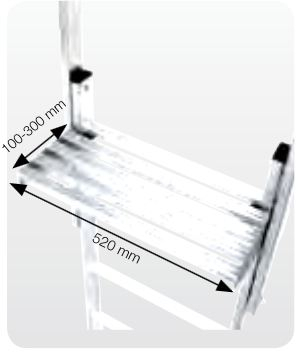 Ausstiegstritt, Stahl verzinkt, Spaltmaß 100 mm