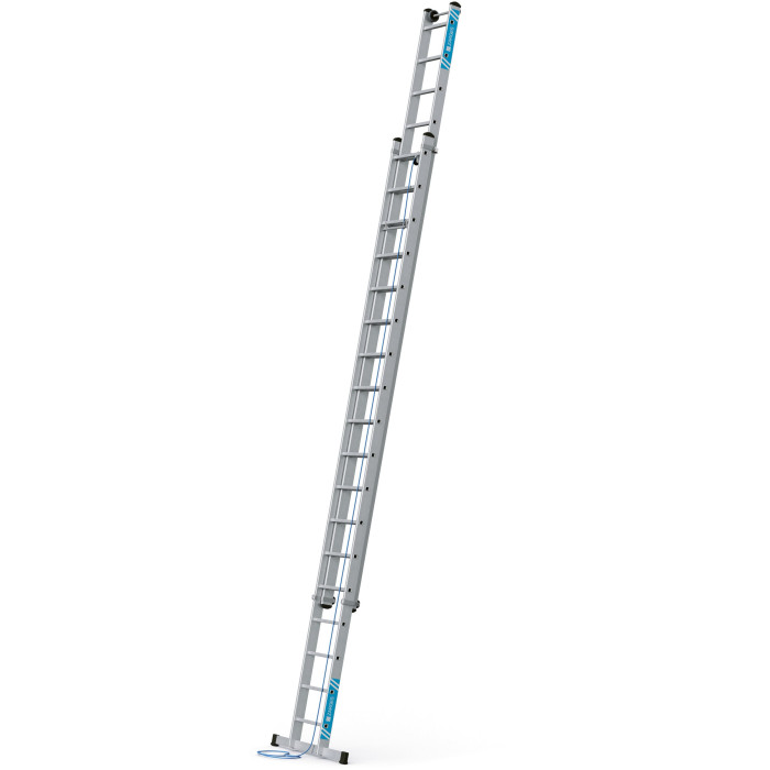 Skyline 2E, Gebördelte Sprossen-Seilzugleiter, 2-teilig, 2x14 Sprossen