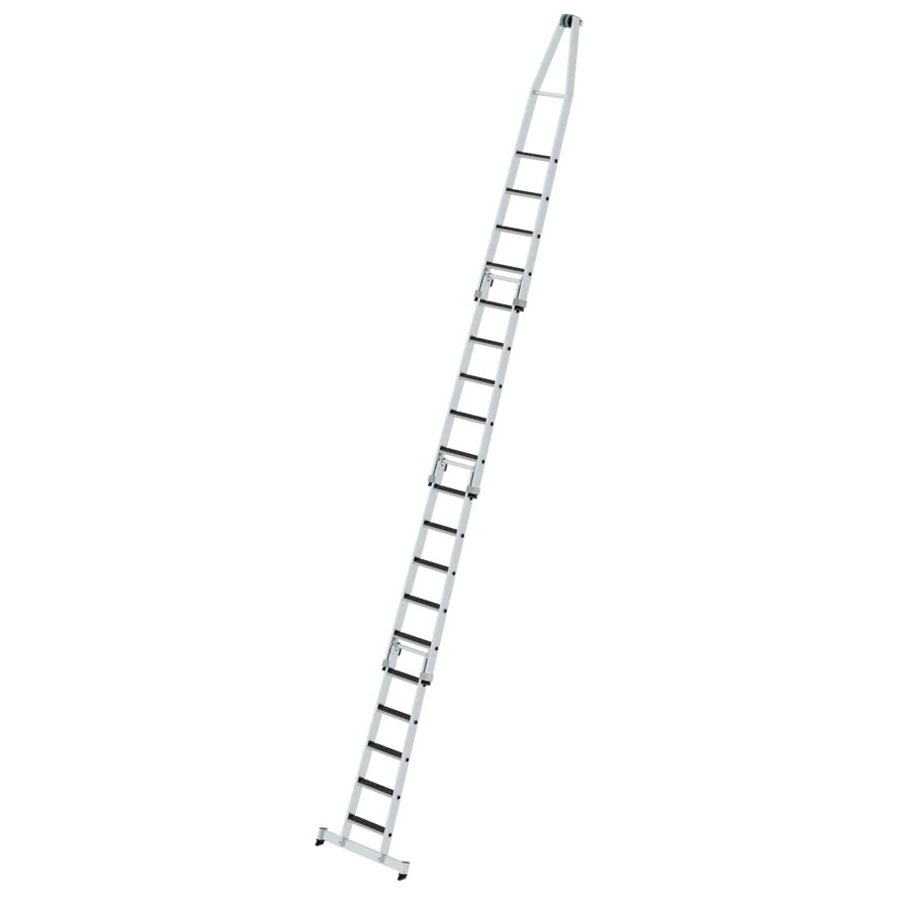 Stufen-Glasreinigerleiter mit nivello®-Traverse, 2-teilig, 5+7 Stufen