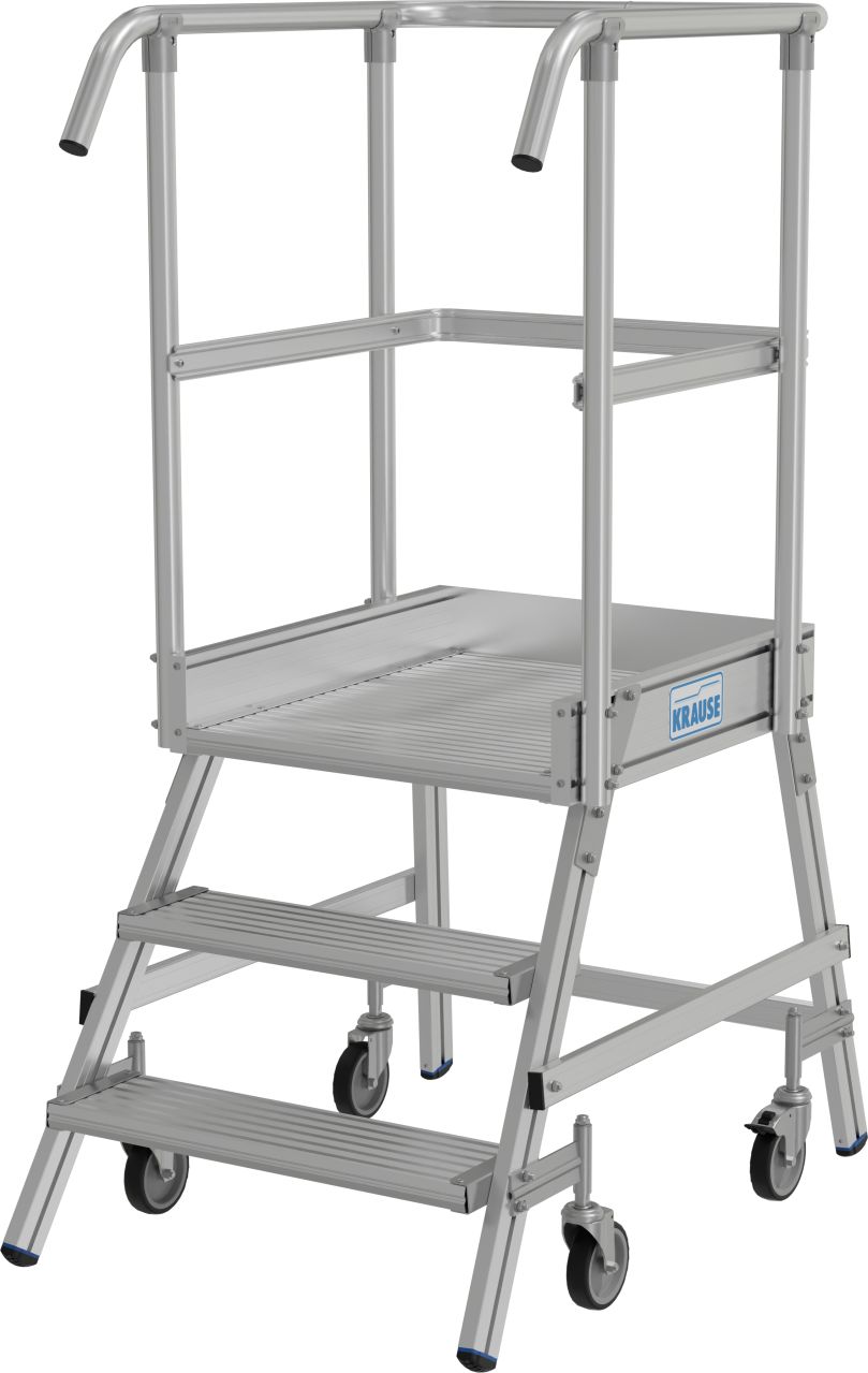 STABILO PodestLeiter fahrbar, einseitig begehbar, 3 Stufen inklusive Plattform STABILO PodestLeiter fahrbar, einseitig begehbar, 3 Stufen inklusive Plattform